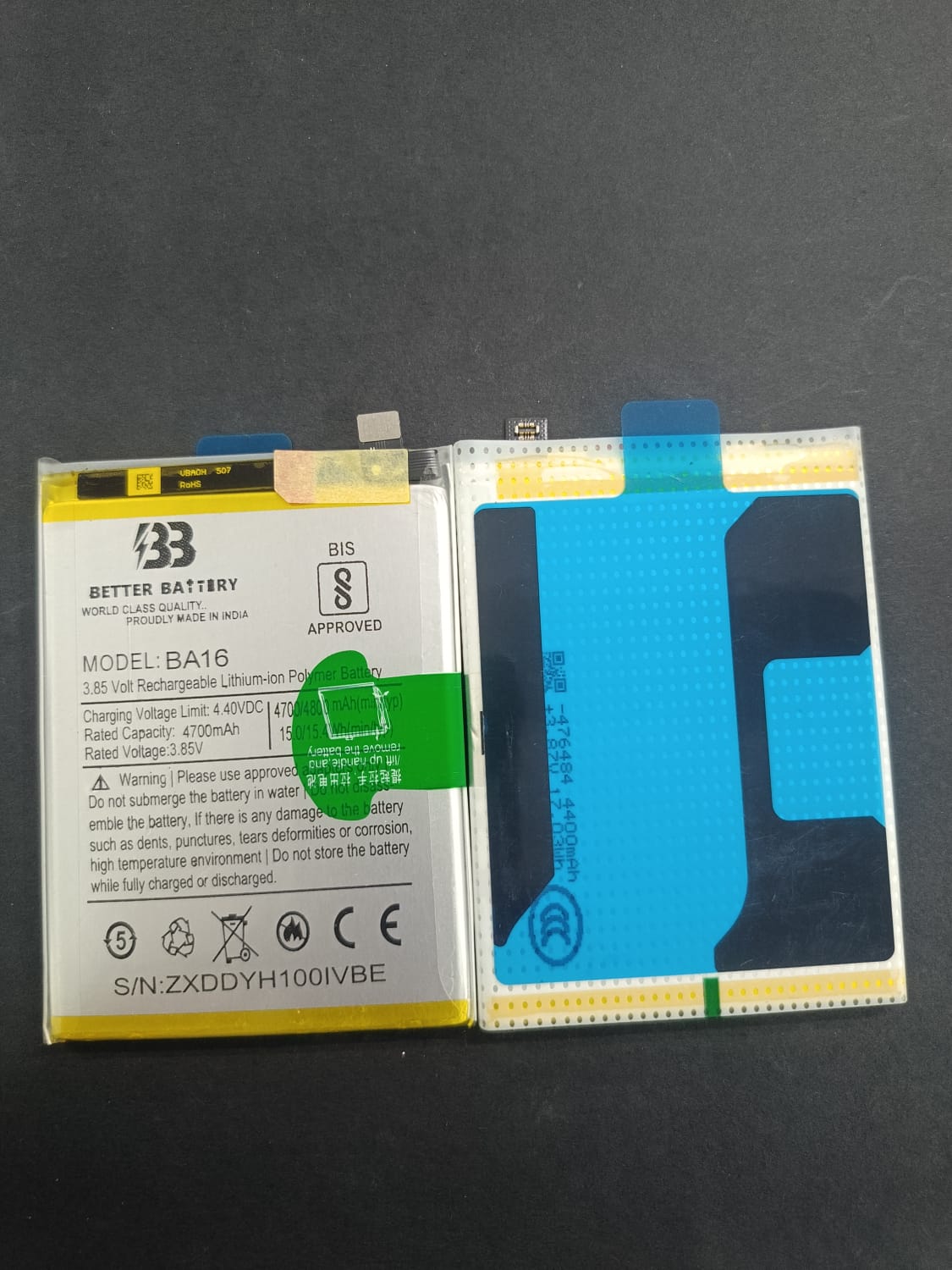 BA16 -Original Vivo V29e 5G (V2317) Global Edition Battery
